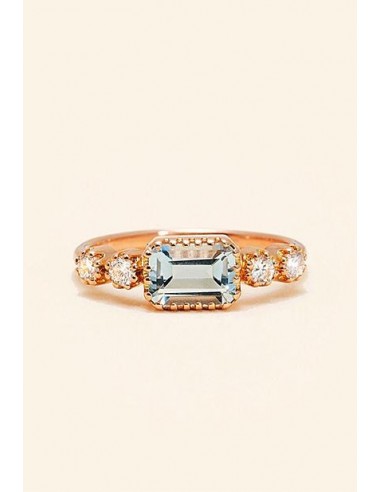 18K ROSE GOLD,  BLUE TOPAZ meilleur choix