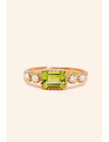 18K YELLOW GOLD,  PERIDOT la chaussure