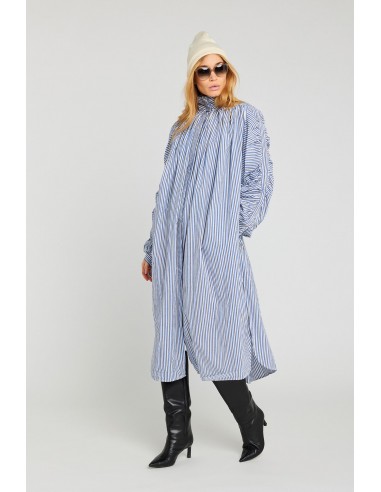 Robe longue à rayures bleues JOY pas cher 