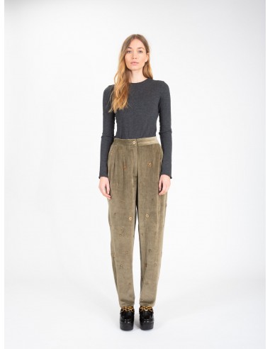 Pantalon en velours orné de perles PROUD sur le site 