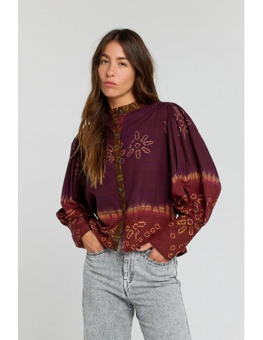 Blouse imprimée bordeaux SEE de la marque