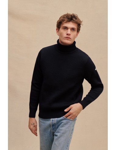 Pull col roulé Norvégien bleu marine pour Homme votre