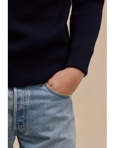 Pull sous-marinier bleu ancre pour homme hantent personnes