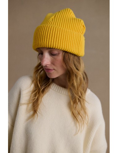 Bonnet extra doux mixte jaune votre